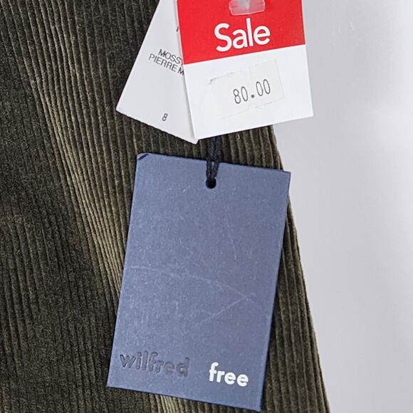 Aritzia Wilfred Free Karmen Button Corduroy Mini Skirt Size 8 - Picture 6 of 10